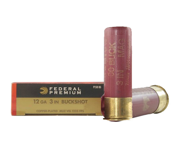 Federal Premium 12 Gauge 3″ Buckshot 15 Pellets-00 Buck Copper-Plated ...